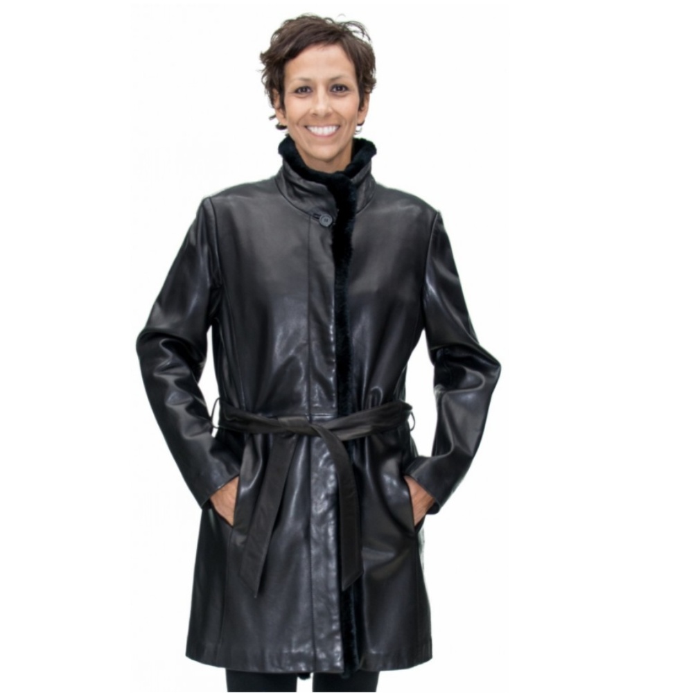Cabretta Lamb Leather with Rabbit Fur Trim